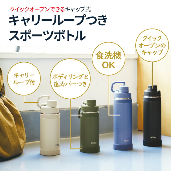 楽天市場】サーモス ループ付き水筒 真空断熱スポーツボトル 1L FJU 