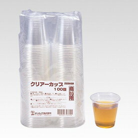 プラスチックカップ 商い用 クリアーカップ 100個入 C-9010G ｜ 使い捨て食器 行楽 催し 飲食店 試飲 ミニ 透明