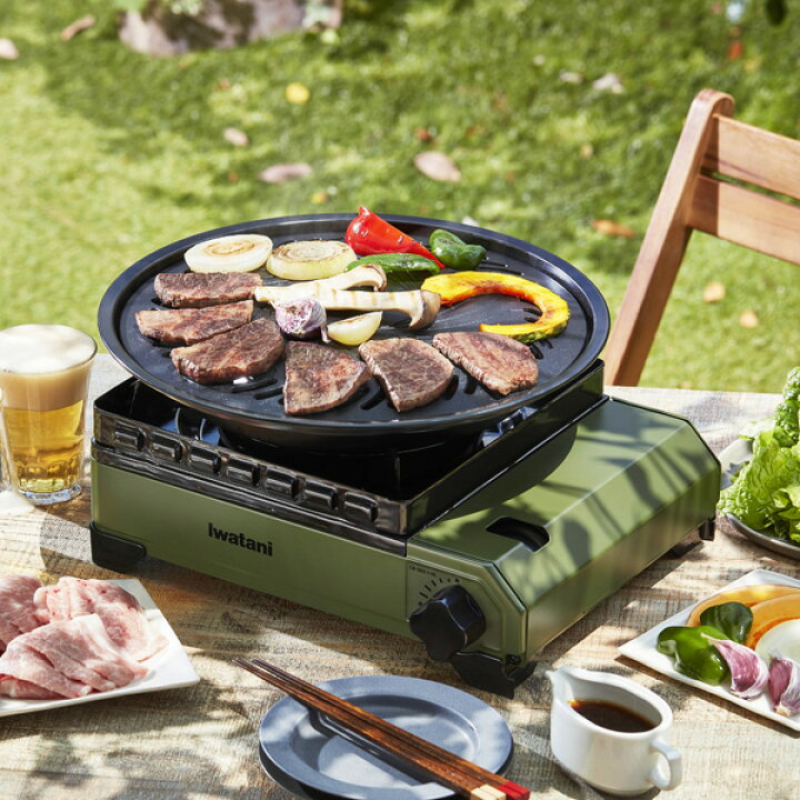楽天市場】カセットコンロ 屋外 イワタニ タフまる 焼肉 3点セット 