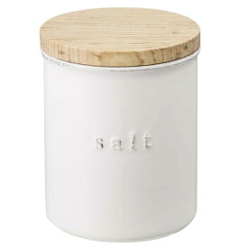 山崎実業 トスカ 陶器 キャニスター ソルト ホワイト 3427