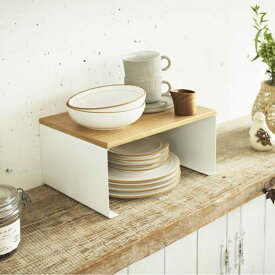 山崎実業 キッチンラック トスカ キッチン コの字ラック L ホワイト 3923 ｜ キッチン収納 収納ラック コの字 調味料ラック スチール棚 整理