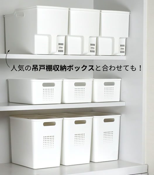 楽天市場】パントリー 収納 ボックス シューノ ホワイト M + M・ハーフ 