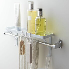 山崎実業 タオルバーラック tower タワー タオル掛け上ラック ホワイト 3291 ｜ バストレイ 棚 バス用品 差し込み