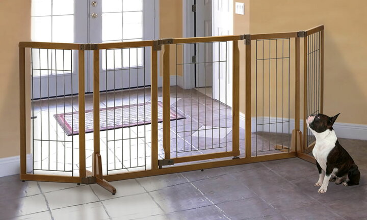 楽天市場 リッチェル 犬 柵 室内 木製おくだけドア付ペットゲート ハイタイプ ワイド ブラウン 置くだけ 犬用 フェンス 犬の ガード 仕切り 飛び出し 防止 自立 玄関 キッチン 中型犬 小型犬 幅調節 オンラインショップ びーんず