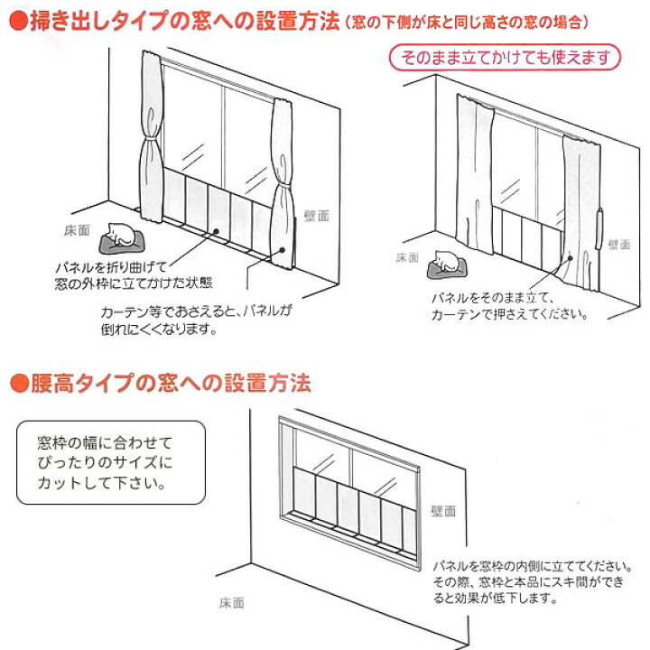 楽天市場】窓断熱 冷気シャットパネル L リーフ SX-067 ｜ 幅200cm 