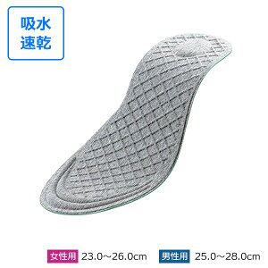 インソール 吸水速乾インソール 男性用/女性用 | 中敷き 運動 抗菌 すぐ乾く 蒸れない ムレにくい 衝撃吸収 疲れにくい レディース メンズ 靴 シューズ