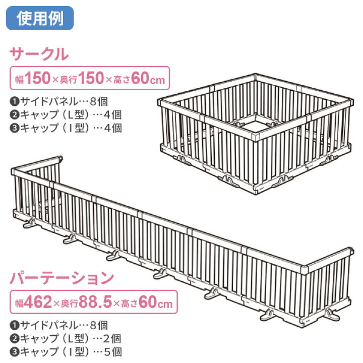 楽天市場】リッチェル パーテーションにも使えるベビーサークル（8枚 
