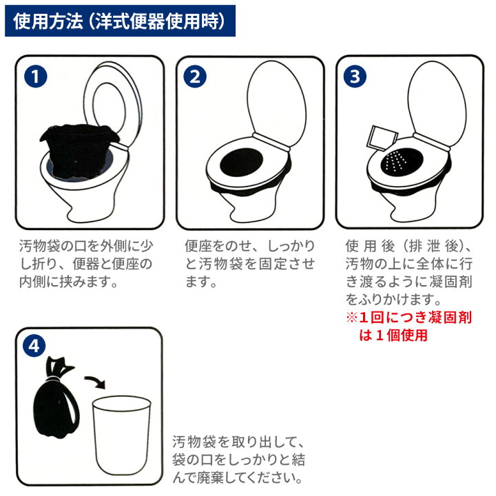 楽天市場】緊急 水なし非常用トイレ（10回分） HED-4560 ｜ 携帯トイレ 