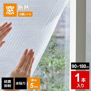 ニトムズ 窓ガラス 断熱シート Wフォーム 90×180cm 厚さ5mm 1巻入 HH0013 | 冷気 防ぐ 窓 断熱 プチプチ W 日本製 寒さ対策 窓に貼る 水で 貼る 節電 簡単 エコ 節約 水貼り