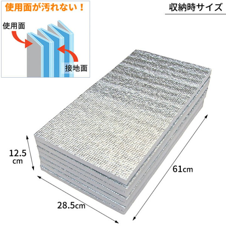 レジャーシート アルミ 折りたたみ式 極厚 レジャーマット 幅100×長さ180×厚さ1.5cm U-P930 ｜ 厚手 銀マット 折りたたみ  クッション レジャーシート 敷物 ピクニック キャンプ マット | オンラインショップ びーんず Poixmoc 極厚アルミ銀マット 3.5mm/6mm /9mm/11mm 200 ...