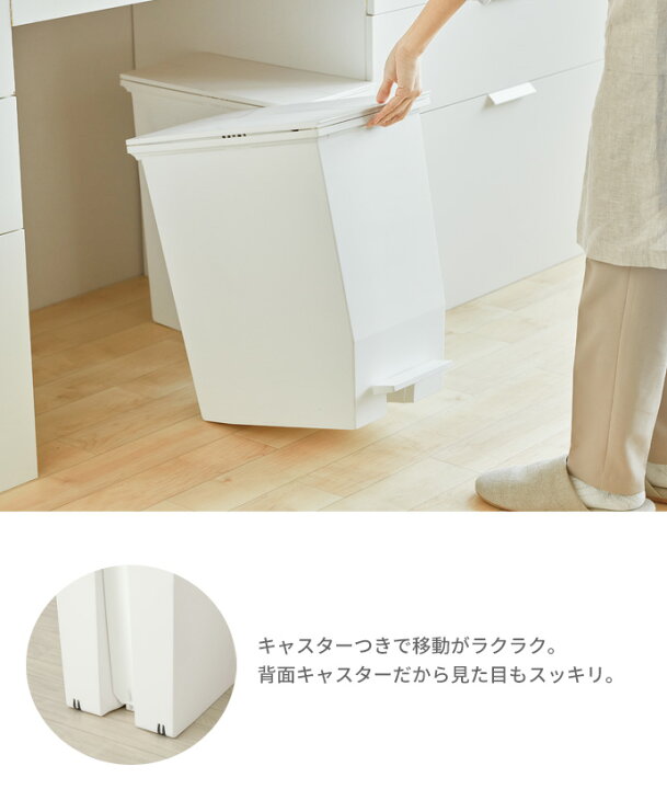 楽天市場 ゴミ箱 Solow ペダルオープンツイン 45l 選べるカラー ホワイト ブラック ごみ箱 ダストボックス おしゃれ ペダル式 45リットル キャスターつき 分別 カウンター下 キッチン 抗菌 縦型 オンラインショップ びーんず