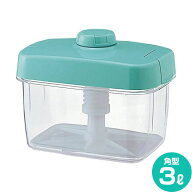 漬物容器 ハイペット 角型 3L グリーン S-30 ｜ 即席漬物器 浅漬け つけもの プラスチック 角型 バネ 重…