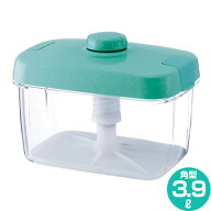 漬物容器 ハイペット 角型 3.9L グリーン S-40 ｜ 即席漬物器 浅漬け つけもの プラスチック 角型 バネ …