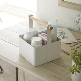 山崎実業 収納ボックス トスカ ツールボックス S ホワイト 2313 ｜ 収納ケース 持ち手 サプリメント 救急箱