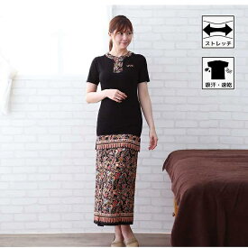 【在庫処分 半額】 在庫限り のため名入れはできません＼売り続けて10年／ チュニック エステユニフォーム エステ セラピスト名入れ 名いり なし【 ネーム 刺繍 1枚〜 バリ柄 チュニック 】マッサージ スパ ユニフォーム 制服 おしゃれ アジアン エスニック