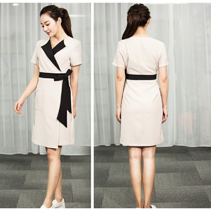 楽天市場 7 1限定 P最大8倍 エステ ユニフォーム 制服 ワンピース サロン 整体 おしゃれ 人気 かわいい 可愛い ベージュ シンプル 大人 バイカラーリボンワンピース きれいめ かわいい レディース リボン エステサロン エステユニホーム ユニフォームとタオルの 楽天市場 7 1限定 P最大8倍 エステ ユニフォーム 制服 ワンピース サロン 整体 おしゃれ 人気 かわいい 可愛い ベージュ シンプル 大人 バイカラーリボンワンピース きれいめ かわいい レディース リボン エステサロン エステユニホーム ユニフォームとタオルの