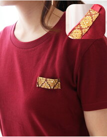 ＼高耐久／＼9サイズ／ Tシャツ アジアン ユニフォーム マッサージ セラピスト 【 ネーム ループ もおしゃれに 9size 4color よれない 透けない長持ち 高品質 男女兼用 クルーネック Tシャツ 】ユニホーム 整体 エステ サロン 制服 リラクゼーション スパ 業務用