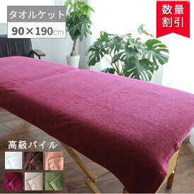 タオルケット エステタオル サロンタオル 【 高級パイル タオル 大判タオルケット 90×190cm】エステ サロン タオル 大判 タオルシーツ マッサージベッド 大判タオル バスタオル 綿100％ ベッドタオル 介護 病院 業務用 マッサージタオル