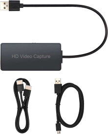 CAMWAY HDMI キャプチャーボード 4k USB 2.0 ビデオキャプチャー HDMI ゲームキャプチャー ビデオキャプチャカード 録画、生配信、会議に適用 Output1/Output2付き Windows 7 /8 /10 /Linux/ Mac OS /Youtube/OBS/ PS3
