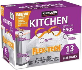 Kirkland Signature Expect More Flex-Tech 13ガロン キッチンゴミ袋