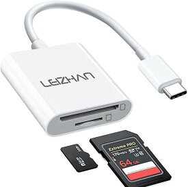 LEIZHAN Type-C SD カードリーダー 3in1 最新双方向 高速データ転送 2in1 タイプC用usbカメラアダプタ SDカードリーダー アプリ不要 変換ケーブル USB デジカメ カメラ SDカードカメラリーダー Micro SD/S