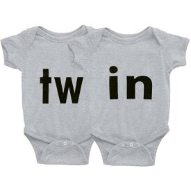 Twin 双子 ツイン コーデ 赤ちゃん 新生児 ロンパース ベビー baby 服 お揃い リンクコーデ ペアルック 衣類 Twins 2人分 ペア 2枚 セット
