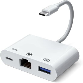 Type C有線LAN変換アダプター 3-in-1 変換アダプター USB-C to USB 変換アダプター 50W充電同時 USB Type-C to RJ45コネクタ Type-cイーサネットアダプタ 100Mbps高速通信 ギガビットEthernet ハブ Samsung/MacBook Pro