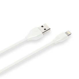 iCharger Apple MFi認証 Lightningコネクタ用 USBフラットケーブル0.5m ホワイト PG-MFILGFC05WH PG-MFILGFC05WH