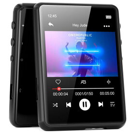 MECHEN 64GB MP3プレーヤー Bluetooth 5.3 デジタルオーディオプレーヤー 超軽量 ミニ音楽プレーヤー 128GBまで拡張可能 スピーカー内蔵 2.4インチタッチスクリーン FMラジオ・録音・電子ブック・動