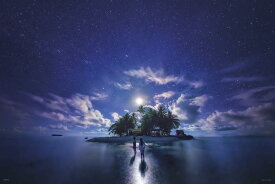 1000ピース ジグソーパズル KAGAYA 南の島の月夜(JEEP島) 【光るパズル】 (50x75cm)