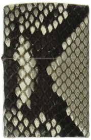 ZIPPO(ジッポー) ライター グレー パイソン 革巻き 蛇革 高さ5.5cm×幅3.8cm×奥行き1.4cm