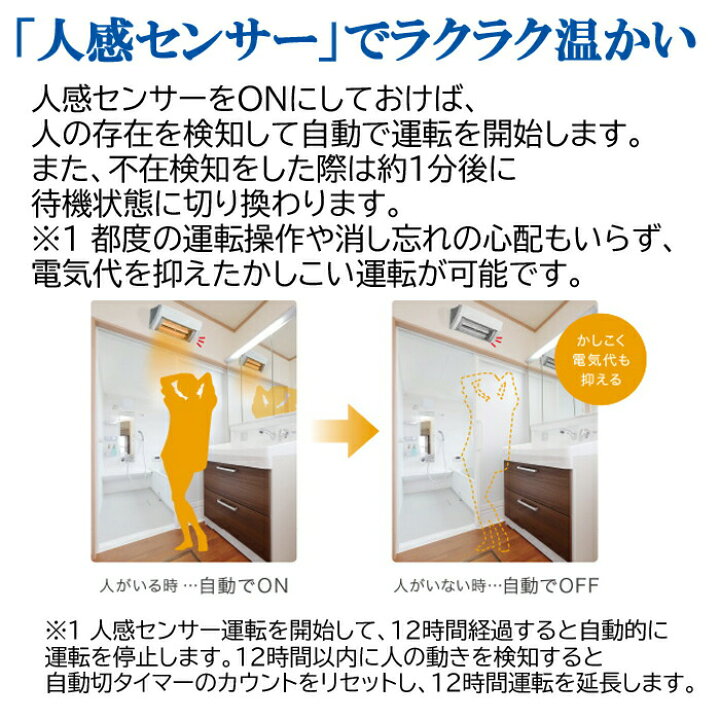 楽天市場】(LINEクーポン有)コロナ CHK-C12B(W) ウォールヒート 壁掛型 