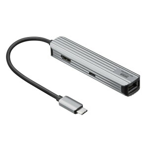 (LINEクーポン有)サンワサプライ USB-3TCHLP7S USB Type-Cマルチ変換アダプタ(HDMI+LAN付) SANWASUPPLY