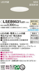 (LINE�N�[�|���L)�p�i�\�j�b�N LSEB9531LE1 LED�_�E�����C�g60�`�g�U�����F Panasonic