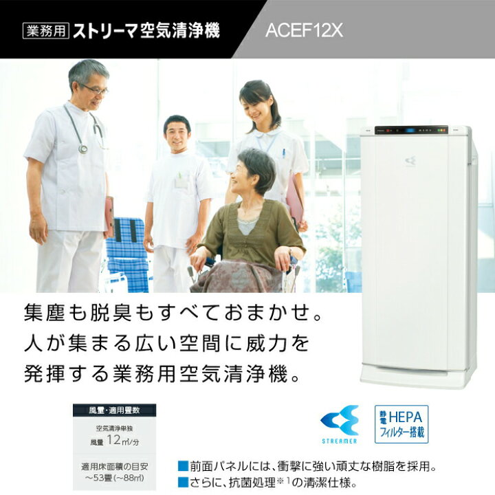 楽天市場】(LINEクーポン有)ダイキン ACEF12X-W 業務用ストリーマー 