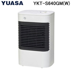 ユアサプライムス YKT-S640GM(W) セラミックヒーター 人感センサー付 小型 自動オフタイマー 640W/400W 強弱2段階切替 ロングコード ホワイト 暖房 ストーブ YUASA PRIMUS