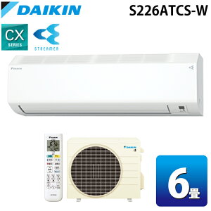 �_�C�L���H�� S226ATCS-W �Ǌ|�`���[���G�A�R�� CX�V���[�Y 6�����x �z���C�g 2026�N���f�� �W���ȃG�l �P��100V �����d�� ���{�� ��[ �g�[ �N�[���[ �X�g���[�}�[ DAIKIN