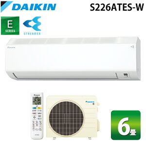 �_�C�L���H�� S226ATES-W �Ǌ|�`���[���G�A�R�� E�V���[�Y 6�����x �z���C�g 2026�N���f�� �R���p�N�g���f�� �P��100V �����d�� ��[ �g�[ �N�[���[ �X�g���[�}�[ (S225ATES-W�̌�p�i) DAIKIN