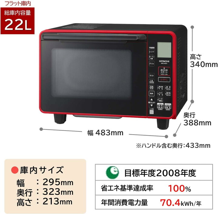 楽天市場】(4/25は抽選で100％P還元)日立 MRO-HE4Y-R 電子レンジ  