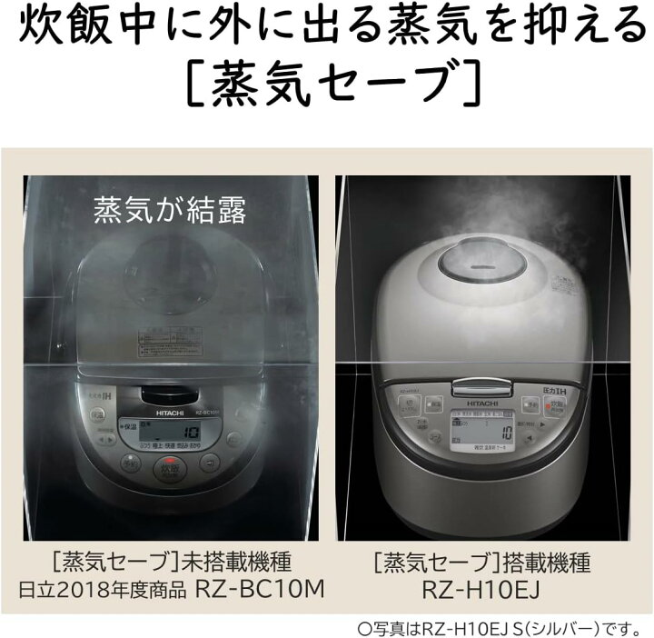 楽天市場】(最大400円引クーポン有)日立 RZ-H10EJ-R 炊飯器 5.5合 圧力 