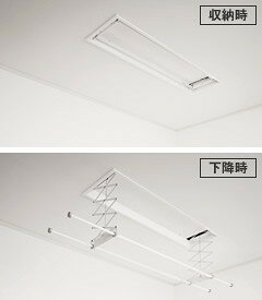 (LINEクーポン有)パナソニック CWFBT21LA 室内物干しユニット ホシ姫サマ 天井付け 竿2本・電動 埋込み ロングサイズ 壁付けスイッチタイプ(CWFT21LAの後継品) (法人限定)
