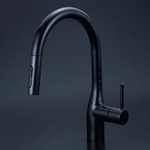 (LINEクーポン有)(送料無料) KVK KM6071ECM5 シングルシャワー付混合栓(センサー付)(eレバー)マットブラック(代引不可)