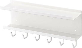 (LINEクーポン有)山崎実業 5463 マグネット ケーブル&ルーター収納ラック スマート ホワイト