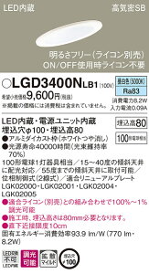 (LINE�N�[�|���L)�p�i�\�j�b�N LGD3400NLB1 �_�E�����C�g100�`�g�U�����F Panasonic