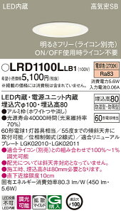 (LINE�N�[�|���L)�p�i�\�j�b�N LRD1100LLB1 �����_�E�����C�g60�`�g�U�d���F Panasonic