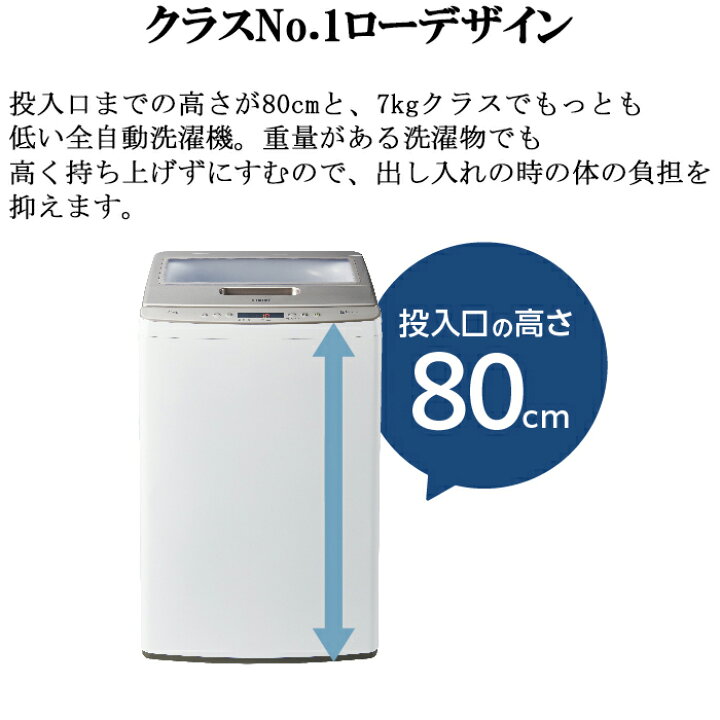 楽天市場】(LINEクーポン有)ハイアール JW-LD75C-W 全自動洗濯機 容量 