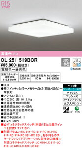 (LINEクーポン有)(送料無料) ODELIC OL251519BCR シーリングライト LED一体型 電球色〜昼光色 Bluetooth対応 オーデリック