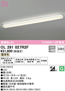 (LINEクーポン有)(送料無料) ODELIC OL291027R2F キッチンライト LED一体型 電球色 非調光 オーデリック