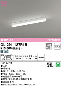 (LINEクーポン有)(送料無料) ODELIC OL291127R1B キッチンライト LED一体型 昼白色 非調光 オーデリック
