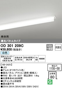(LINEクーポン有)(送料無料) ODELIC OD301209C ベースライト LED一体型 白色 非調光 オーデリック